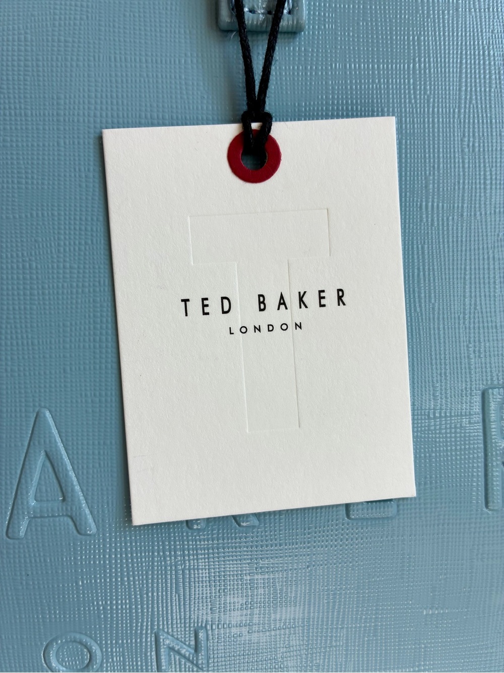 Ted Baker Light Blue Embossed Tote - Picture 4 of 4